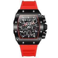OLEVS 3608 Sport Quartz Watch For Men Silicone Band Waterproof Men Wristwatch Luminous Chronograph