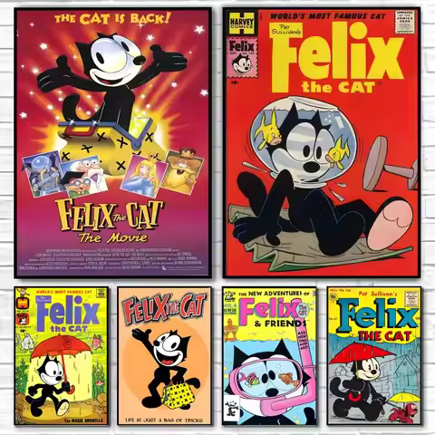 CARTOON F-Felix The Cat Poster Classic poster and wall art prints are suitable for living rooms, bed