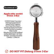 51mm 3 ears Bottomless Coffee Portafilter For Homix H11 Oster Cecotec Hibrew Espresso Machine Stainl