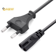 A&W EU Power Cable 2pin IEC320 C7 US Power Extension Cord For Dell Laptop Charger Canon Epson Printe