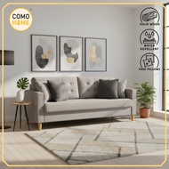 [FREE PILLOWS] Como Home 3 Seater Sofa | Water Repellent Fabric | Ready Stock