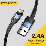 Essager สาย Usb สำหรับ Iphone 11 12 13 Pro Max Mini Xs Xr X SE 8 7 6 Plus 6S 5 5S 2.4A Fast Charging สำหรับ Iphone Charger สายไฟ