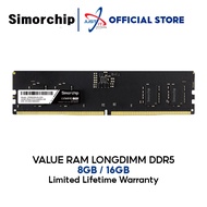 RAM SIMORCHIP VALUE DDR5 5600MHZ CL46 LONGDIMM (CR5600NUN-8G) - ( 8GB / 16GB )