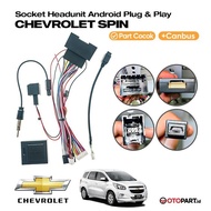 Soket Kabel PNP Head Unit Android Chevrolet Spin + Canbus