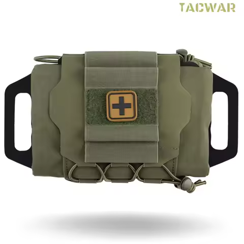 IFAKon Reflex-M First Aid Kit Pouch for Duty Belt, MOLLE Two-Piece System IFAK Trauma Kit Med Roll C