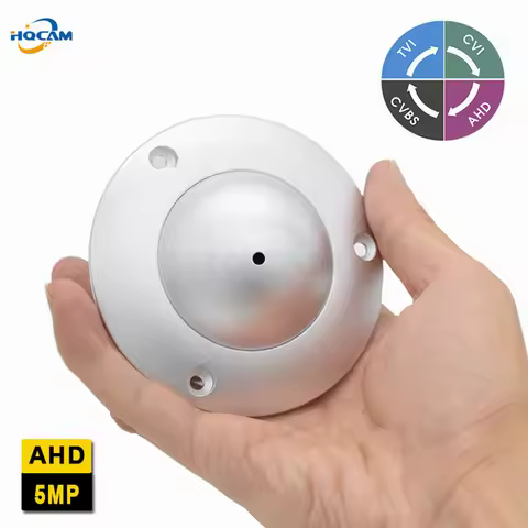 HQCAM Mini Dome Camera 5.0MP Indoor Elevator Lift Security UFO Camera DIP Switch 4 IN 1 AHD5MP/4MP,T
