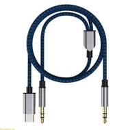 Doublebuy Type C to Double 3 5mm Audios Adapter Cable Stereo Splitter Audios Cord for Car and Headph