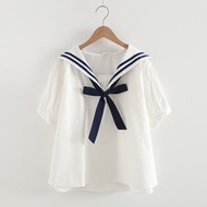 [Ready Stock] High Quality Women 100% Cotton Yarn Blouse Shirt Summer Dress Ebay Amazon Pullover Nav