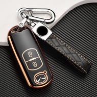 Car Key Case Cover For Mazda 2 3 6 Axela Atenza CX-5 CX5 CX-7 CX-9 Smart casing Keychain accessories
