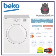 Beko DA7011PA Tumble Dryer (Air Vented, 7 kg)