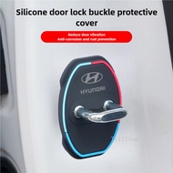 1pc/4Pcs Silicone Auto Protect Door Lock Cover Accessories Case For Hyundai Logo ENCINO I20 I30 Sona