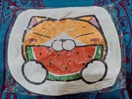 白爛貓吃西瓜大購物袋手提袋肩背包