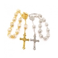 Yeraya Benedict Rosary Bracelet White Matte Flower Shell 8mm Spiritual Bracelet Benedict Bracelet Sp