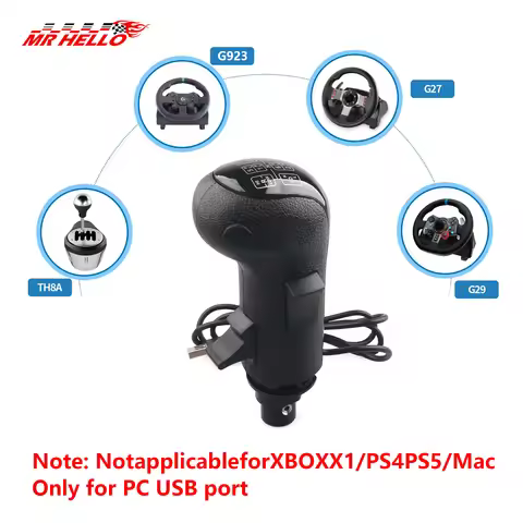 Simulator Game USB Gearshift Knob for Logitech G923 G29 G27 G25 TH8A for ETS2&ATS Euro Truck High Lo