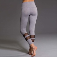 Brand Mesh Leggings Yoga Women Pants Black Gray Low Waist Skinny Running Sport Leggings