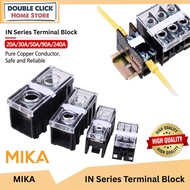 MIKA IN SERIES Terminal Block Din Rail - IN30BK/60BK/100BK/411BK 50A 60A 100A 150A