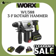 WORX WU388 3-F Rotary Hammer Drill SDS Plus 24mm Brushless / Tools Tebuk Dinding Konkrit / Machine B