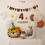 Mori Retro Baby 4 Months 120 Days Full Month Hundred Days Receiving Christmas Decoration Balloon Dec