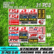 RACING STICKER PACK STICKER PACK MOTORCYCLE STICKER/ CUTTING STICKER/ RACING PAC STICKER VOL 6A 6B C