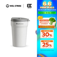 New Product! WELSTORE BLACKUBE COFFEE MUG 380ML/12OZ Glass Heat-Cold Storage Easy To Carry
