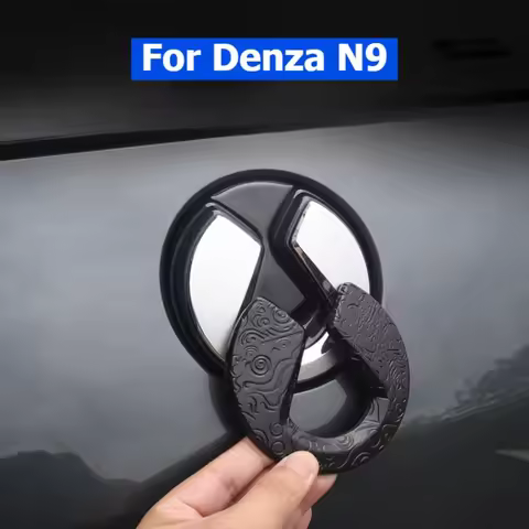 For Denza N9 2025 2026 Car Logo Emblem Front Rear Cover Zinc Alloy Rust Proof Car Logo Sticker Black