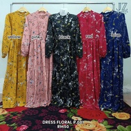 JZ P.001 Dress Muslimah Dress Floral Jubah Muslimah Dress Moden Dress Murah Abaya Muslimah