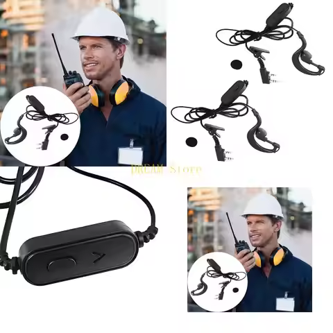 K Type Double Pin Communication Earpiece Lightweight Ear Hook Design Accuracy Sound for UV5R BF888S 