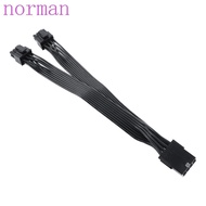 NORMAN PSU Extension Cable Graphics Card 20cm PSU Cable (6+2)pin 8Pin Y-Splitter Extention Power Cable