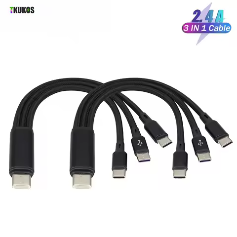 3 in 1 USB Type C Cable USB C to Type C Charging Cable For ipone Samsung Huawei Mate60 Xiaomi 3in1 M