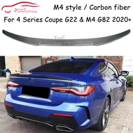 G22 M4 Style Carbon Fiber Spoiler Wing For BMW 4 Series G82 M4 420i 430i M440i M440d 2020+ Trunk Win