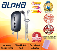 ALPHA Smart 18i DC Pump Hot Shower Instant Water Heater (Metal Black)
