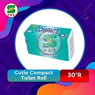 Cutie Compact Toilet Roll Green 30'R