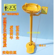 304 Stainless Steel Eye Washer ABS Coating Vertical Factory Inspection Double-Port Eye Washer Spray 