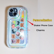 Customized Shaker Phone Case With Cute Charms Personalized Pet Photo Case Custom Dog Cat Baby Face P