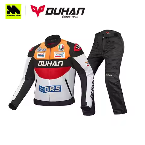 DUHAN Motorcycle Jacket Men Women 600D Oxford CE Armor Removable Liner Waterproof Windproof 4 Season