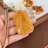 黃龍玉福袋吊墜 黃玉貔貅財神掛件 葫蘆項鏈 景區