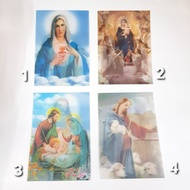 Kartu gambar 3D Yesus Maria / Perjamuan Kudus (kecil)