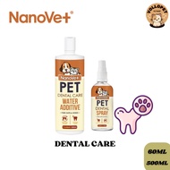 NANOVET Pet Dental Mouth Spray for Cat and Dog (60ml)  / Dental Care Water Additive (500ml)