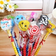Student Creative HB Pencil With Eraser Cute Cartoon Colorful Signature Pencil HB Pencil Pencil