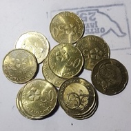 Koleksi Uang Koin 50 Sen Ringgit Malaysia Tahun Random