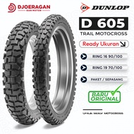 Motocross Trail Tire DUNLOP D 605 D605 70/100-19 & 90/100-16 Adventure KLX 150 Old Trail Enduro tour