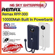 REMAX RPP-300 Powerbank 22 5W Powerbank Fast Charging Powerbank 10000mAh Powerbank With Cable PD Pow