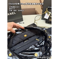 Chanel Chanel 22bag Garbage Bag 22 Small Bag Black Gold Leather Hobo