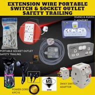 Sirim Extension Wire Cable Box Portable Wire Switch & Socket Outlet Safety Trailing Wire Plug Wayer 