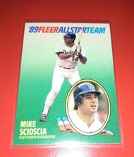 1989 Fleer All Star Team Mike Scioscia 道奇捕手 / 天使總教練