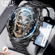 LIGE Smart Watch for Men Answer/Make Call 1.85" AMOLED Always On Display Rugged Smartwatch 700mAh Ba