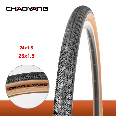 Chaoyang bicycle tire 24/26x1.5 mountain bike tires gravel cycling wire type yellow edge ultralight 