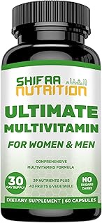 SHIFAA NUTRITION Ultimate Multivitamin for Women & Men by | Natural Superfood with 42 Fruits & Veget
