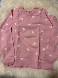 Alexander McQueen 粉色燕子圖案衛衣