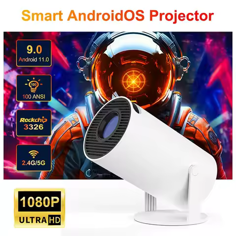 Projector HY300 Android 11 Wifi6 110ANSI Allwinner RK3326 BT5 1080P 1280*600P Portable projector Hom